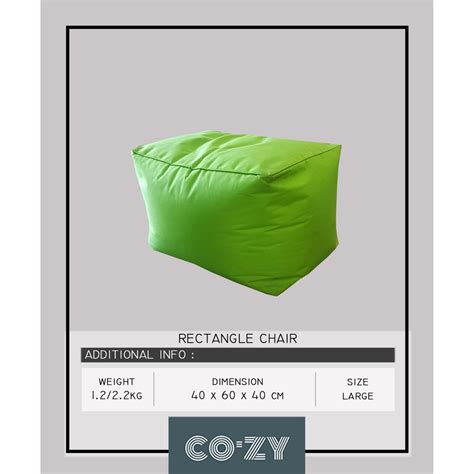 Jual BEAN BAG RECTANGLE LARGE WATERPROOF ALL IN BEANBAG