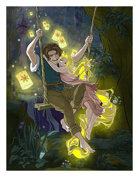Limited Edition 18 Art Deco Rapunzel Fan Art Print Tangled Disney