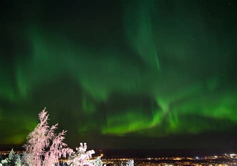 Northern lights in the sky of Rovaniemi - Hotel Aakenus Rovaniemi in ...