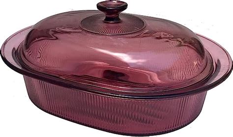 Amazon Corning Vision Visions 4 L 4 Qt Cranberry Covered Oval