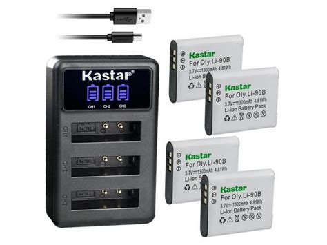 Kastar Pack Battery And Lcd Triple Usb Charger Compatible With