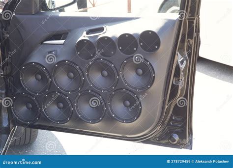 Car Audio System Installation Of Acoustics In The Car Stock Image