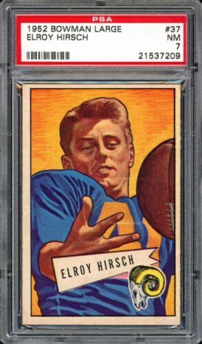 Bowman Large Elroy Crazylegs Hirsch Sp Hof Rams Psa Nm