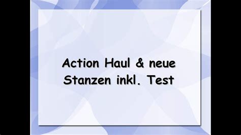 Action Mini Haul Neue Stanzen Von Fb Inkl Test Youtube