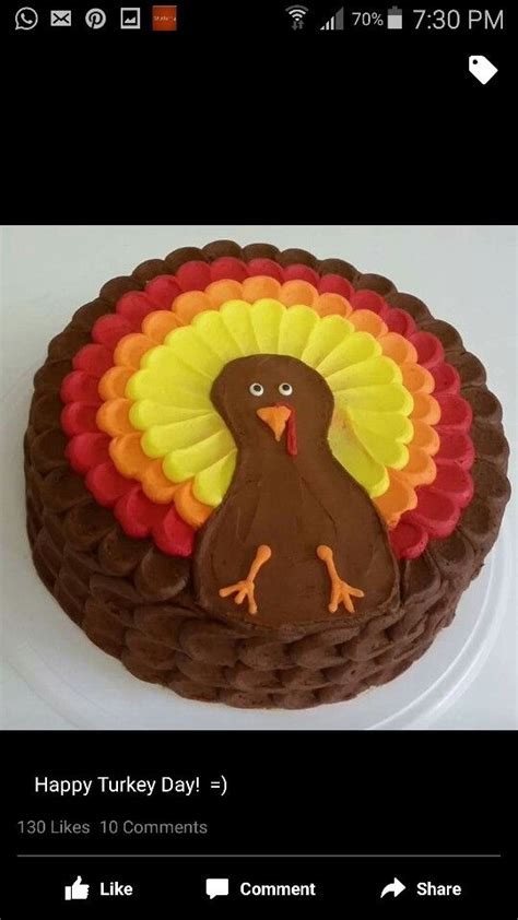 Turkey cake | Thanksgiving cakes decorating, Thanksgiving cookies ...