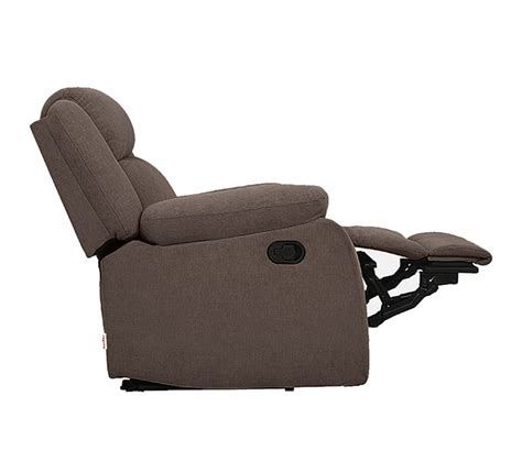 Buy Avalon Fabric 1 Seater Manual Recliner Chair Dark Brown At 25