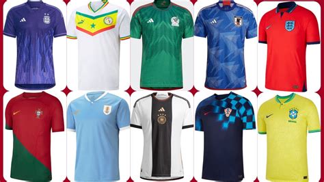 TODOS Los JERSEYS LOCAL Y VISITANTE De Las 32 SELECCIONES Para El