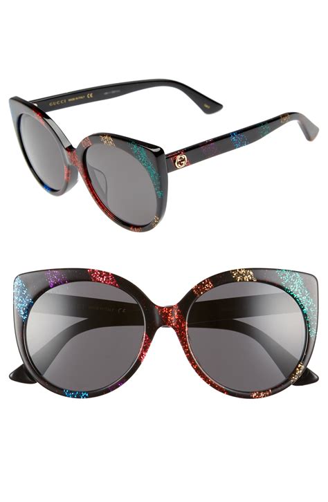 Upc Women S Gucci Mm Cat Eye Sunglasses Rainbow