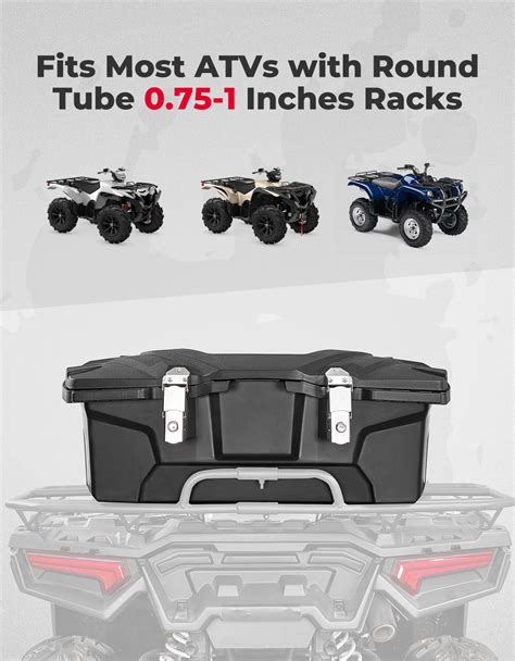 Atv Rear Storage Box For Polaris Yamaha Grizzly Can Am Kemimoto