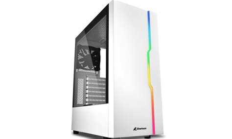 Sharkoon Rgb Slider White Compact Atx Case With Color Modes