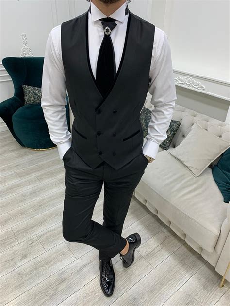 Black Italian Style Wedding Tuxedo For Groom Bespokedailyshop