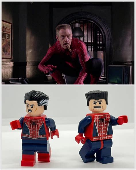 Minifigure Creation J Jonah Jameson Spider Man Suit Rlegomarvel