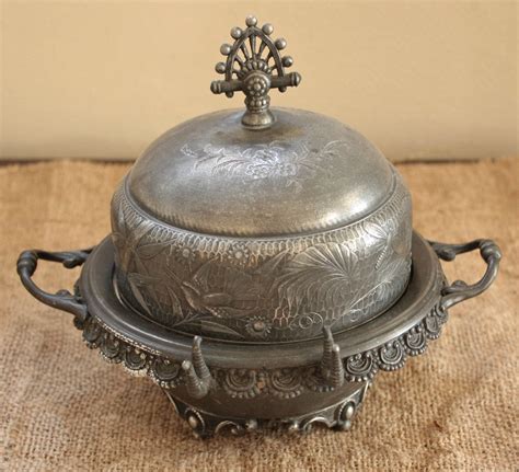 Antique Victorian Silver Plate Butter Dish By Elegantfarmhouse