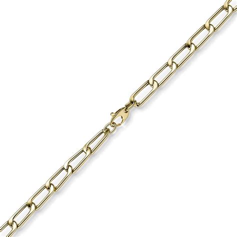 7mm Phantasie Kette Aus 585 Gelbgold 50cm