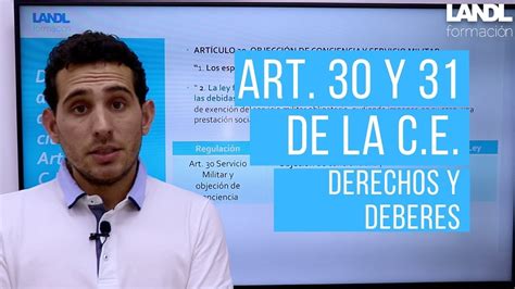 De Los Derechos Y Deberes De Los Ciudadanos Art 30 Y 31 De La Ce Youtube