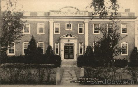 View of Hospital Building Norwood, MA Postcard