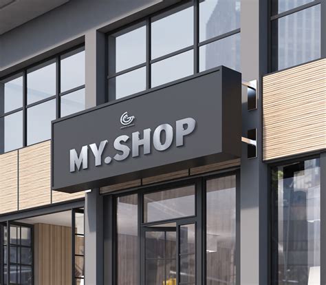 Shop Facade Logo Free Mockup Free Mockup World