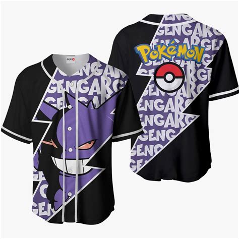 Gengar Jersey Shirt Custom Pokemon Anime For Fans Home Decor Apparel