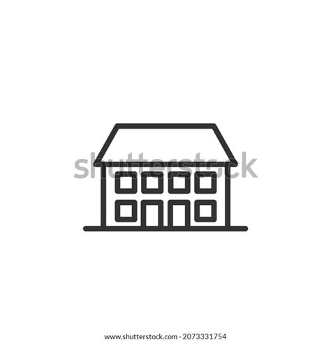 Simple Building Icon On White Background Stock Vector Royalty Free