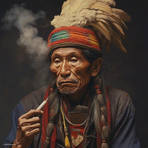 Premium Ai Image A Painting Of An Old Man With A Hat And A Feather On