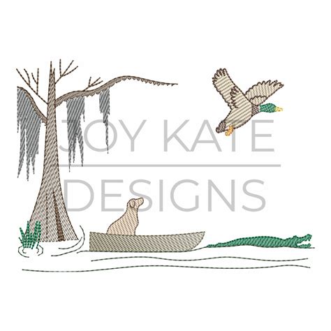 Mallard Duck Trio Sketch Embroidery Design Joy Kate Designs