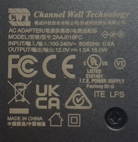 V A W Ac Adapter Hunterfield Ltd