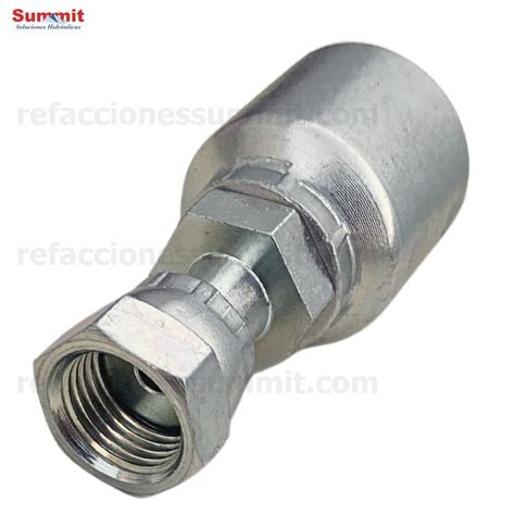 Conector Recto Rosca ORFS Cara Plana Seal Lok Hembra 1 4 Manguera 3