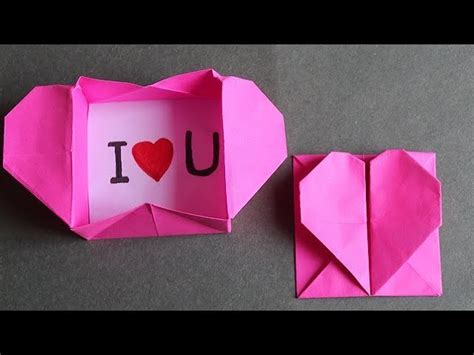 Diy Origami Heart Box Envelope With Secret Message Pop Up Heart