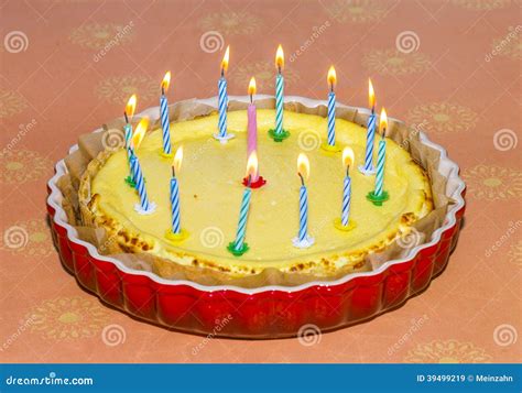 Birthday Cake With Lots Of Candles Stock Image Image Of Cake Close