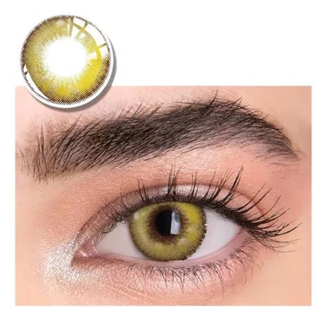 Lentes De Contacto Color Amarillo Y Miel Pupilentes Suaves Meses Sin