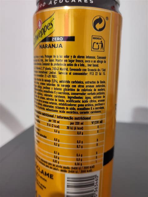 Schweppes Naranja Zero Cl