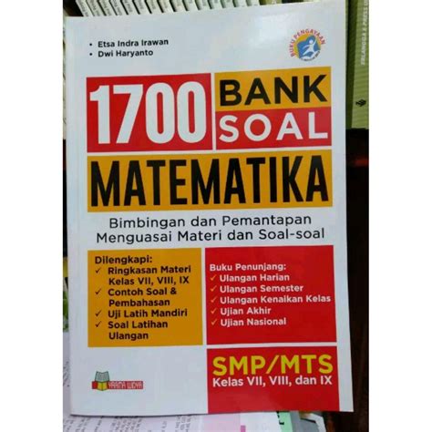 Jual Jual Buku Buku 1700 Bank Soal Matematika SMP Kelas 7 8 9 Kurikulum