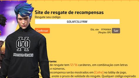 CODIGUIN FF novo código Free Fire Gola Alta 2023 veja como