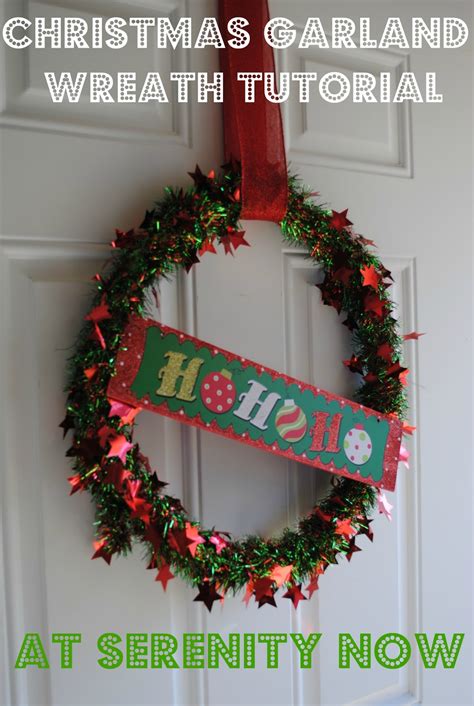 Serenity Now: Christmas Tinsel Garland Wreath (Dollar Tree Decor)