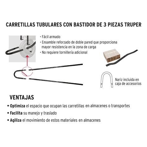 Ficha Tecnica Carretilla Ft Imponchable Bastidor Tubular Truper