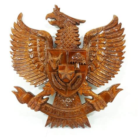 Jual Hiasan Dinding Garuda Lambang Pancasila Ukir Kayu Jati Shopee