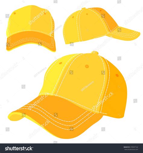 The Yellow Cap On White Background Stock Vector Illustration