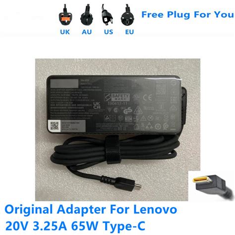 Original 65w Ac Adapter Charger For Lenovo Thinkpad 20v 3 25a Type C Adlx65yac3d Adlx65ycc3d