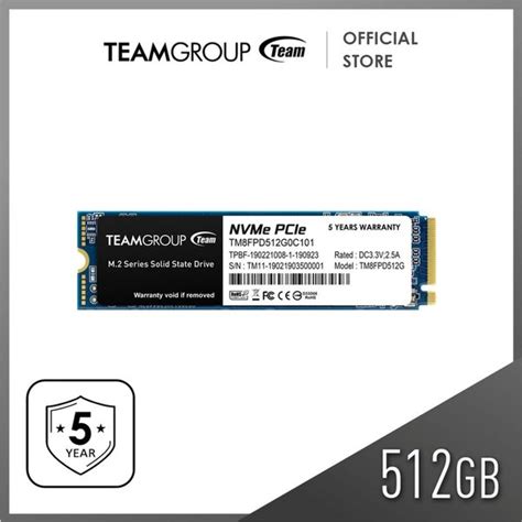 Jual Ssd M2 Nvme Team 512gb 2280 3d Nand Flash Tm8fp600512g Mp33 Pcie