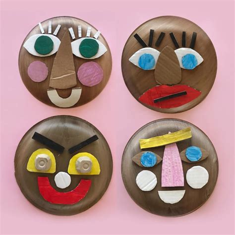 Paper Plate Faces Mini Mad Things In 2020 Craft Projects For Kids