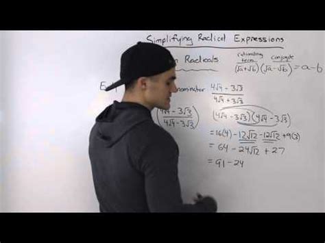 Rationalizing Radical Expressions Two Term Radicals Example Quizalize