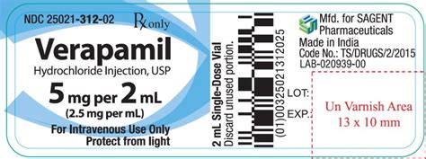 Verapamil Injection Fda Prescribing Information Side Effects And Uses