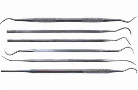 Dental Type Pick Set- Stainless Steel - 6 pc - HTA