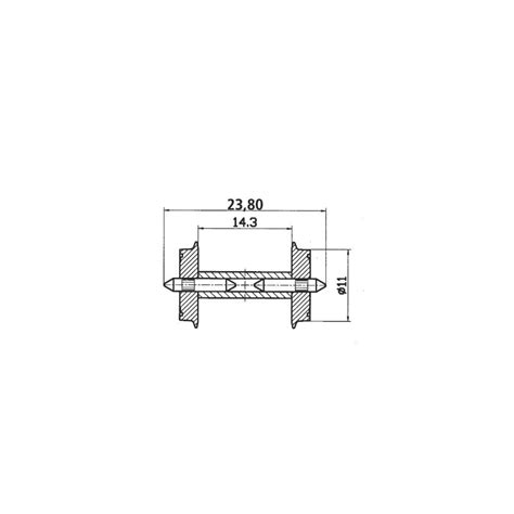 ROCO 40193 Spur H0 Radsätze 11 mm geteilte Achse 2 Stk 7 42