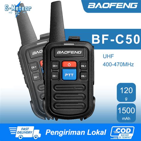 HT BAOFENG BF C50 Set 2 Unit HT Mini Wln Two Way Radio Walkie Talkie