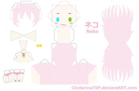 Neko Chibi Doll Free Printable Papercraft Templates