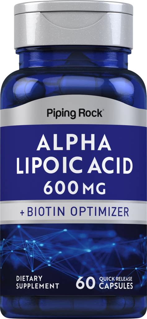 Alpha Lipoic Acid 600mg Plus Pure Ala Supplement Non Gmo And Gluten Free Supports