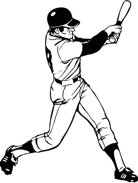 Coloriage Balle de Baseball de Dessin Animé télécharger et imprimer