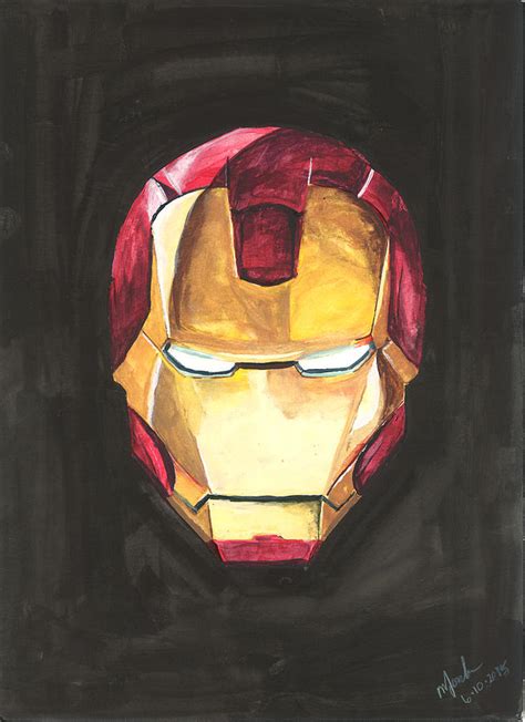 Iron Man Mask Painting by Monica Jordan - Pixels