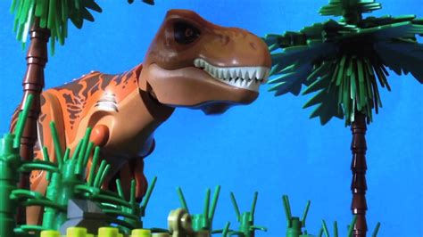 Lego Jurassic World T Rex Attack Stop Motion Lego Dinosaur Attacks